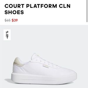 Adidas Women’s Court Platform CLN Size 8